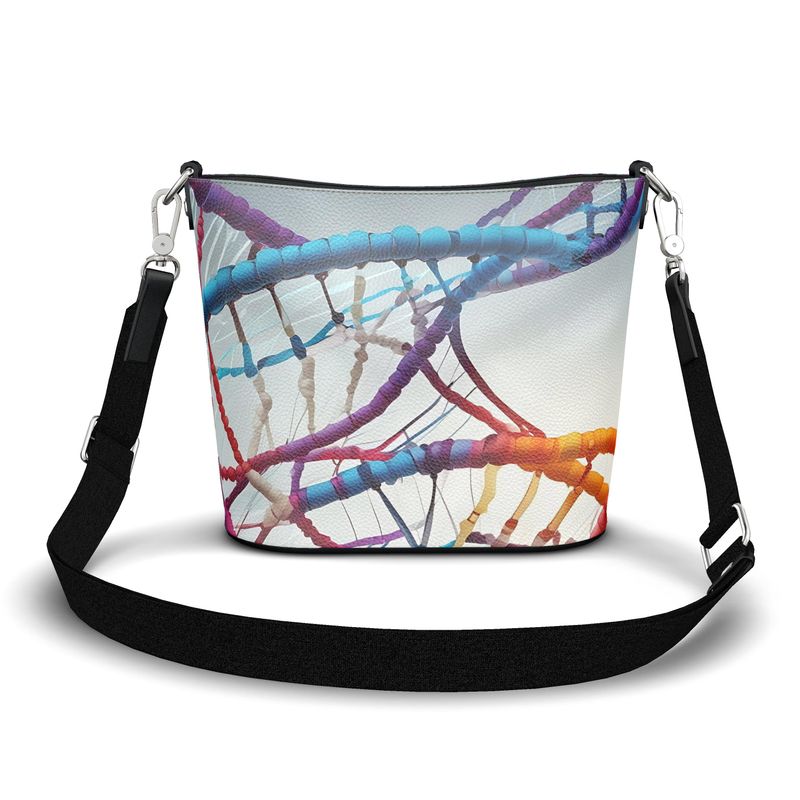 Handbag: Love Your DNA Large Leather Bucket Tote