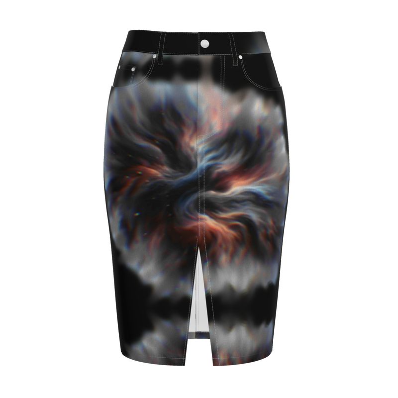 Skirt: Dark Matter Denim Midi Skirt