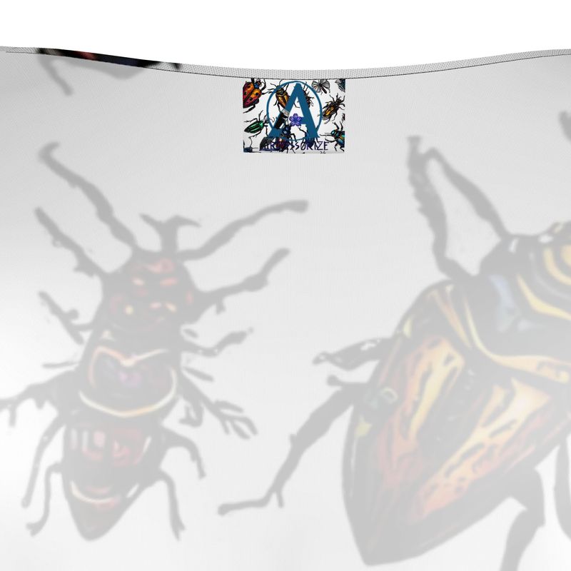 Cardigan with a print of various colorful insects.