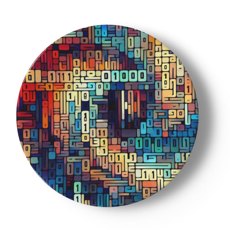 Plate: Binary Dinner China Plates - Or Create Your Own Binary Code