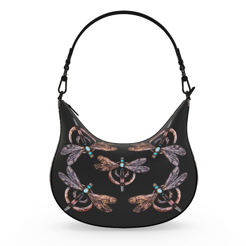 Purse: Dragonfly Frame Curved Hobo Bag