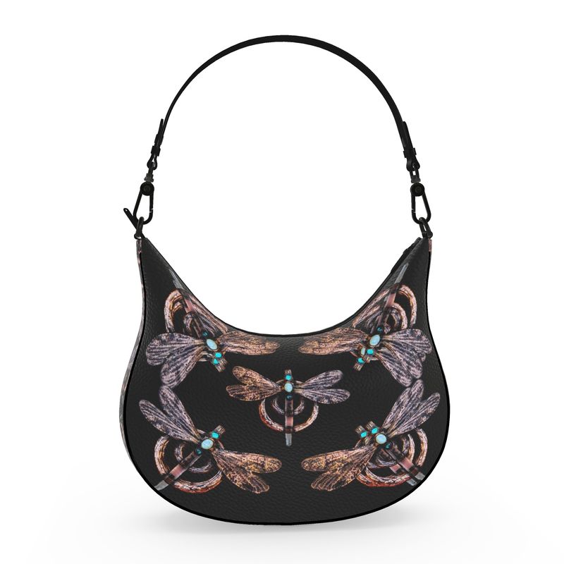 Purse: Dragonfly Frame Curved Hobo Bag