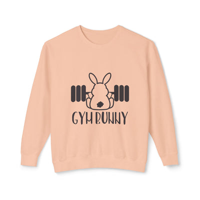 Sweatshirt: Gym Bunny Unisex Lightweight Crewneck Sweatshirt - Perfect for Fitness Enthusiasts