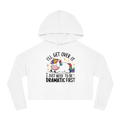 Dramatic Unicorn Cropped Hoodie for Women