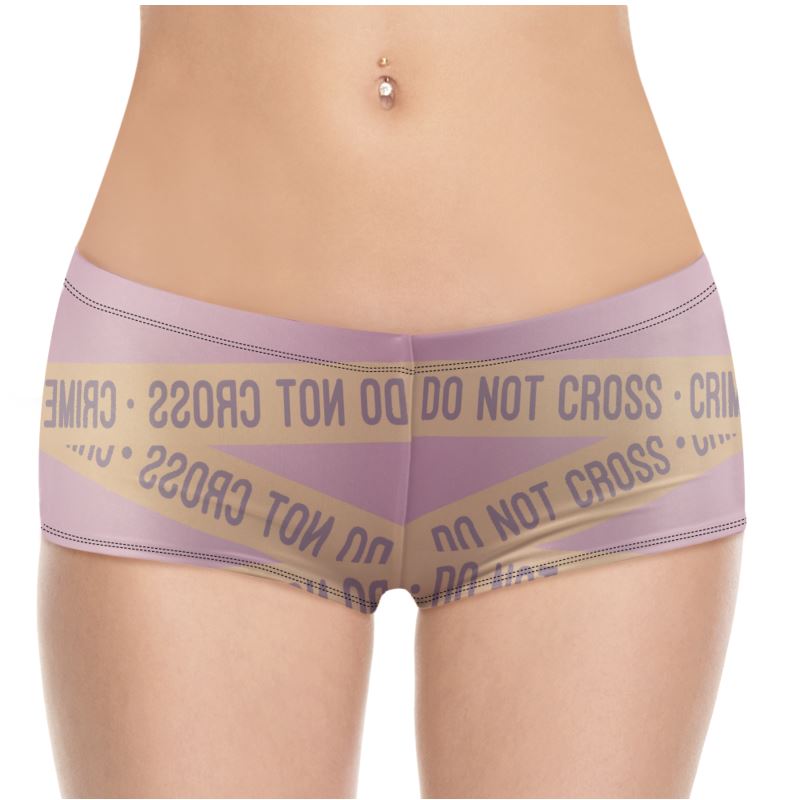 Shorts: Caution tape True Crime Girlie Design