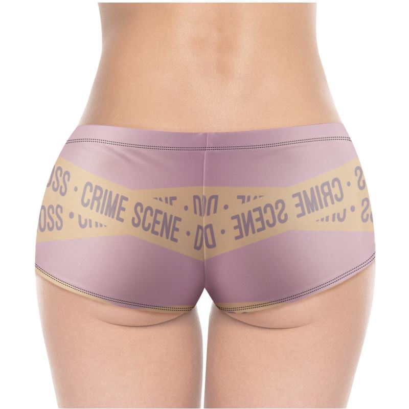 Shorts: Caution tape True Crime Girlie Design