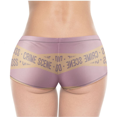 Shorts: Caution tape True Crime Girlie Design