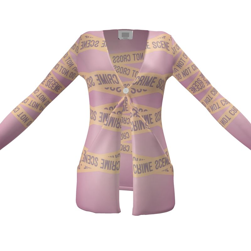 Ladies Cardigan: Crime Brulee Design | Ahem- With Pockets