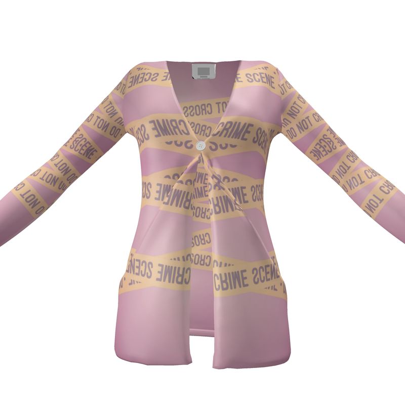 Ladies Cardigan: Crime Brulee Design | Ahem- With Pockets