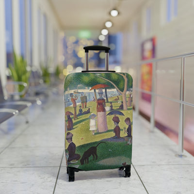 Art Style Luggage Cover for Travel Lovers, Customizable Suitcase Protector, Travel Accessories, Vacation Gift, Personalized Luggage Wrap