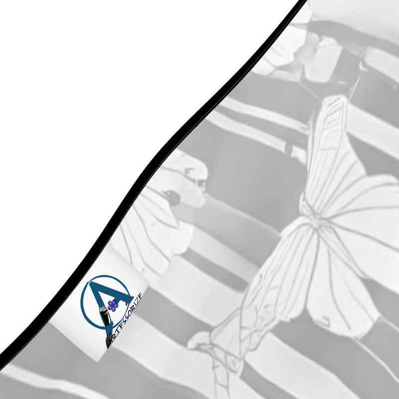Dress: Silk Flight of the Butterfly Black & White Silk Summer Halter