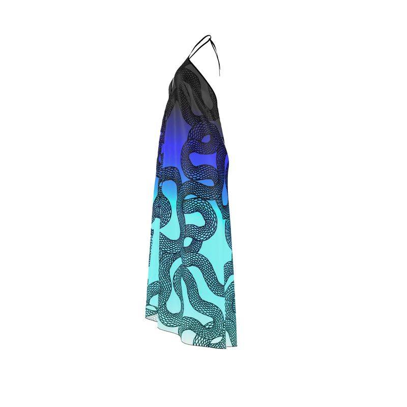 Dress: Seasnake Backless Halterdress