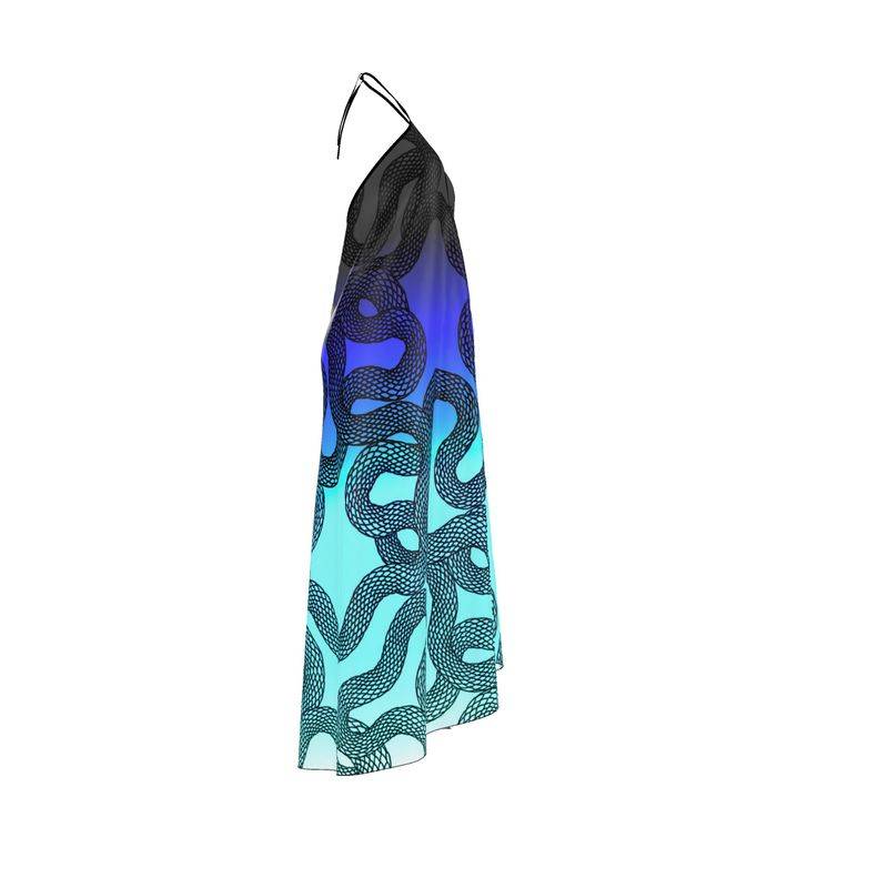 Dress: Seasnake Backless Halterdress