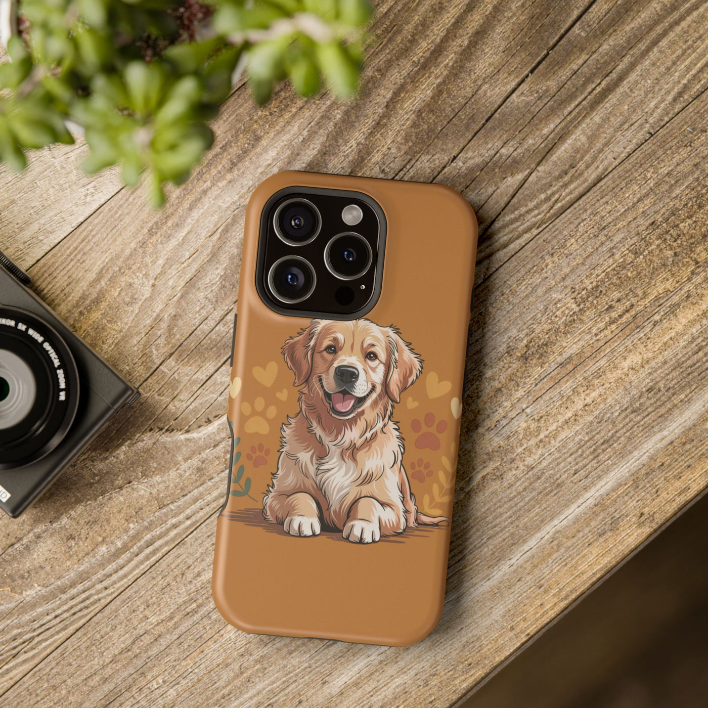 Dog Lover Magnetic Phone Case, Cute Pet Cases for iPhone, Dog-themed Phone Covers, Golden Retriever Case, Gifts for Dog Owners