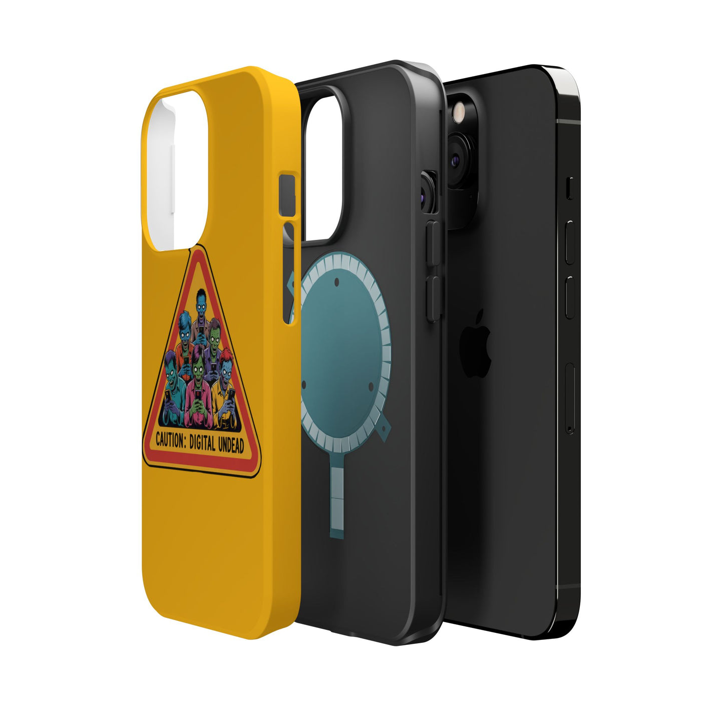 Phone Case: Zombie-Themed Tough Case for iPhone, Caution Digital Undead Phone Cover, Phone Accessory for Halloween, Unique Gift Idea, Trendy Phone [...]