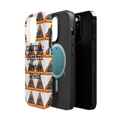 Phone Case: Caution: Digital Zombie Ahead Phone Case | Quirky Smartphone Protection, Unique Gift, Trendy Accessory, Fun Design, Geeky Style