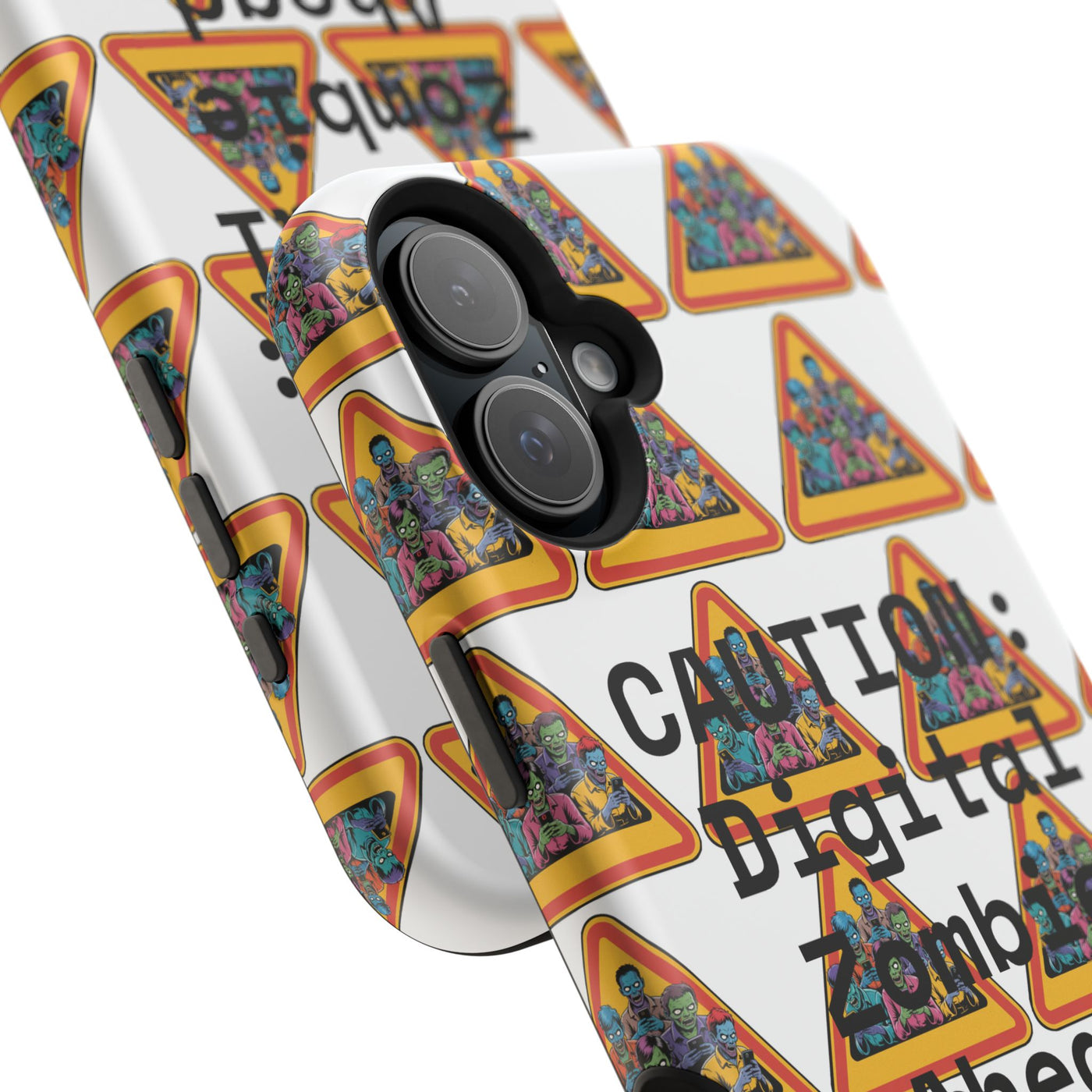 Phone Case: Caution: Digital Zombie Ahead Phone Case | Quirky Smartphone Protection, Unique Gift, Trendy Accessory, Fun Design, Geeky Style