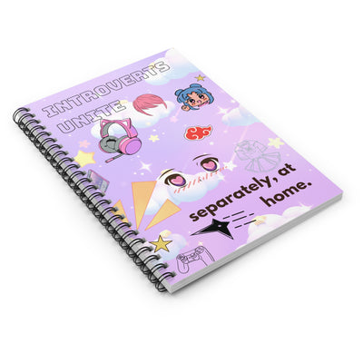 Spiral Notebook: Introverts Unite | Cute design