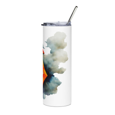 Tumbler: Bold Lightning Bolt Stainless Steel Tumbler, 20oz | Travel Mug, Gift for Superhero Fans