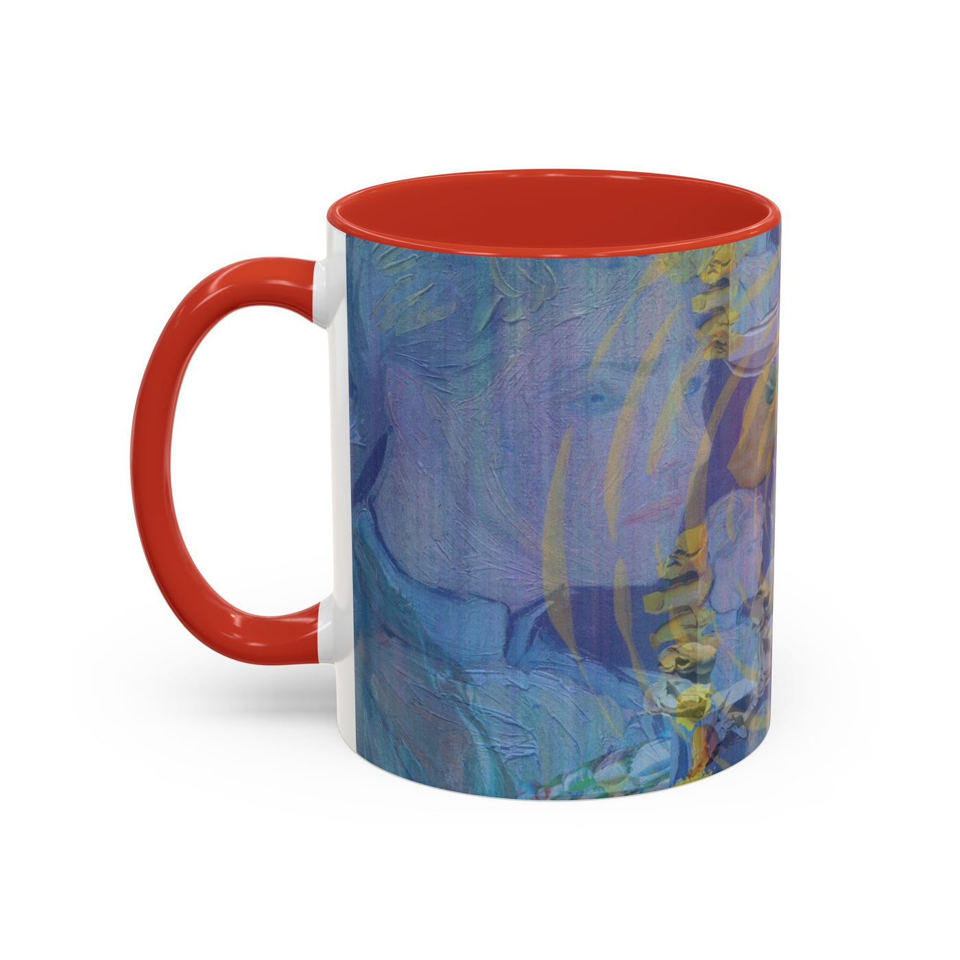 Mug: Fine Art Painterly mug | Blue and Yellow