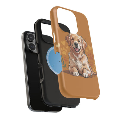 Dog Lover Magnetic Phone Case, Cute Pet Cases for iPhone, Dog-themed Phone Covers, Golden Retriever Case, Gifts for Dog Owners