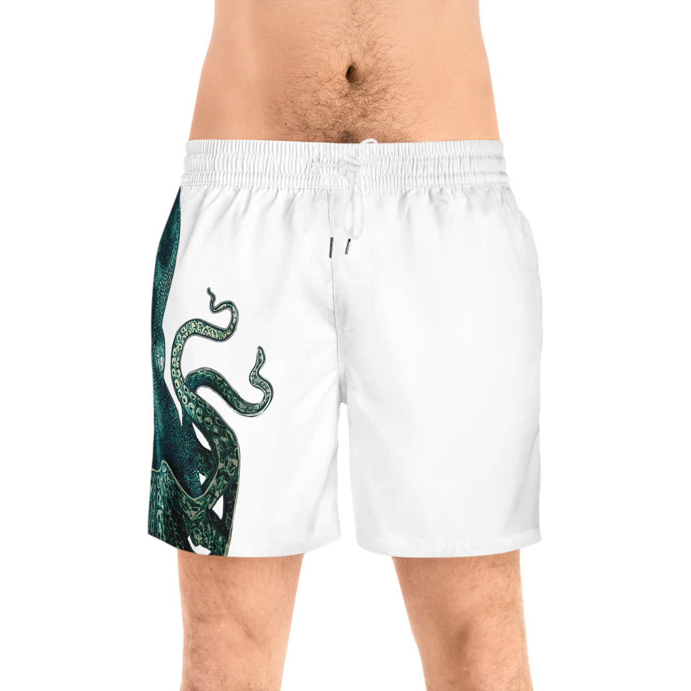 Swim Trunks:  Kraken It.  Mid-Length Swim Shorts (AOP)
