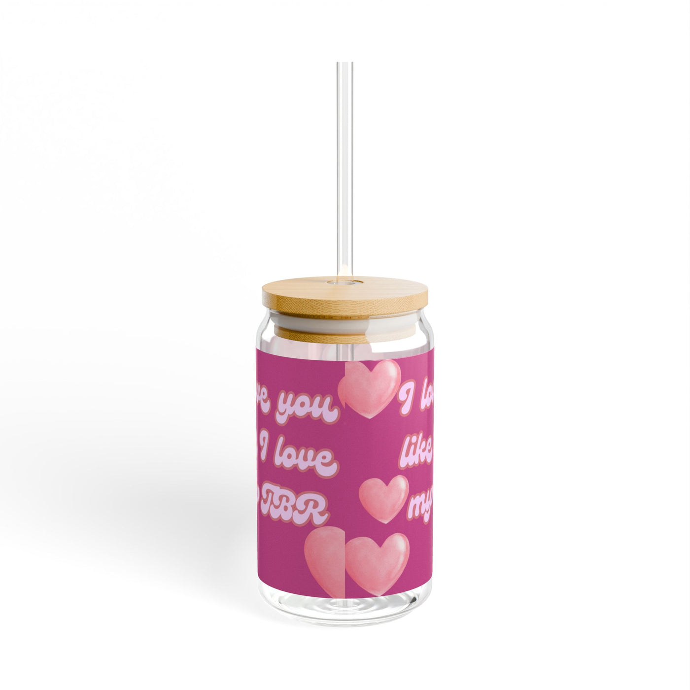 Glass: Book nerd TBR Mug with Straw