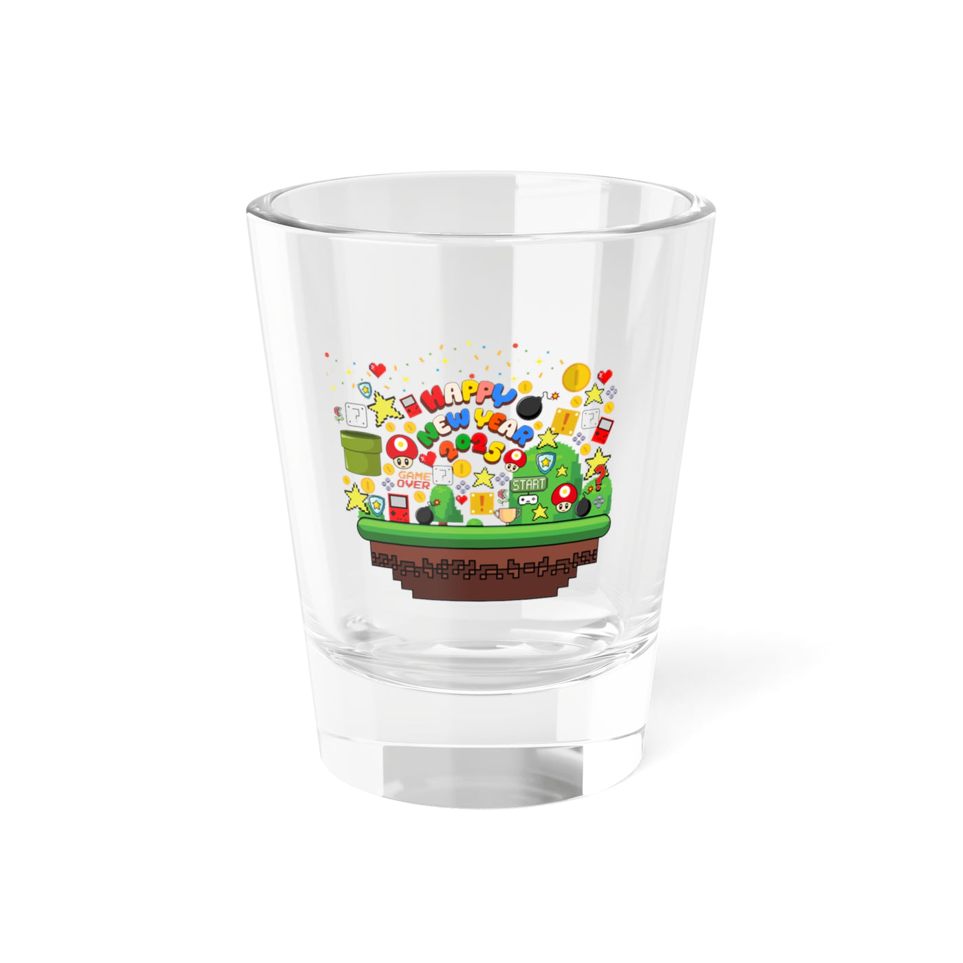 Shot Glass: Happy New Year Gamer Design