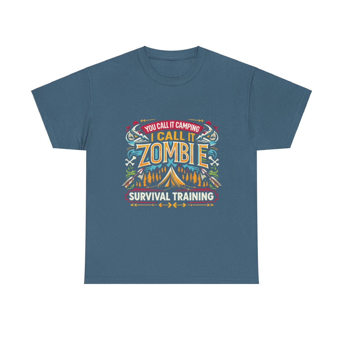 T-Shirt: Zombie Survival Training Unisex Heavy Cotton Tee