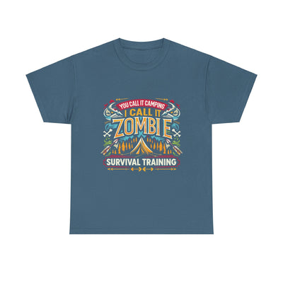 T-Shirt: Zombie Survival Training Unisex Heavy Cotton Tee
