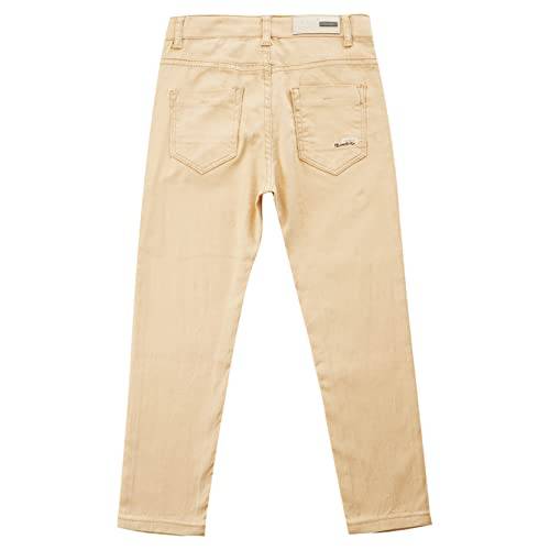 Children Boy's Skinny Chino Pants Kids Cute School Uniform Elastic Waist Straight Pants Stretchy Jeans