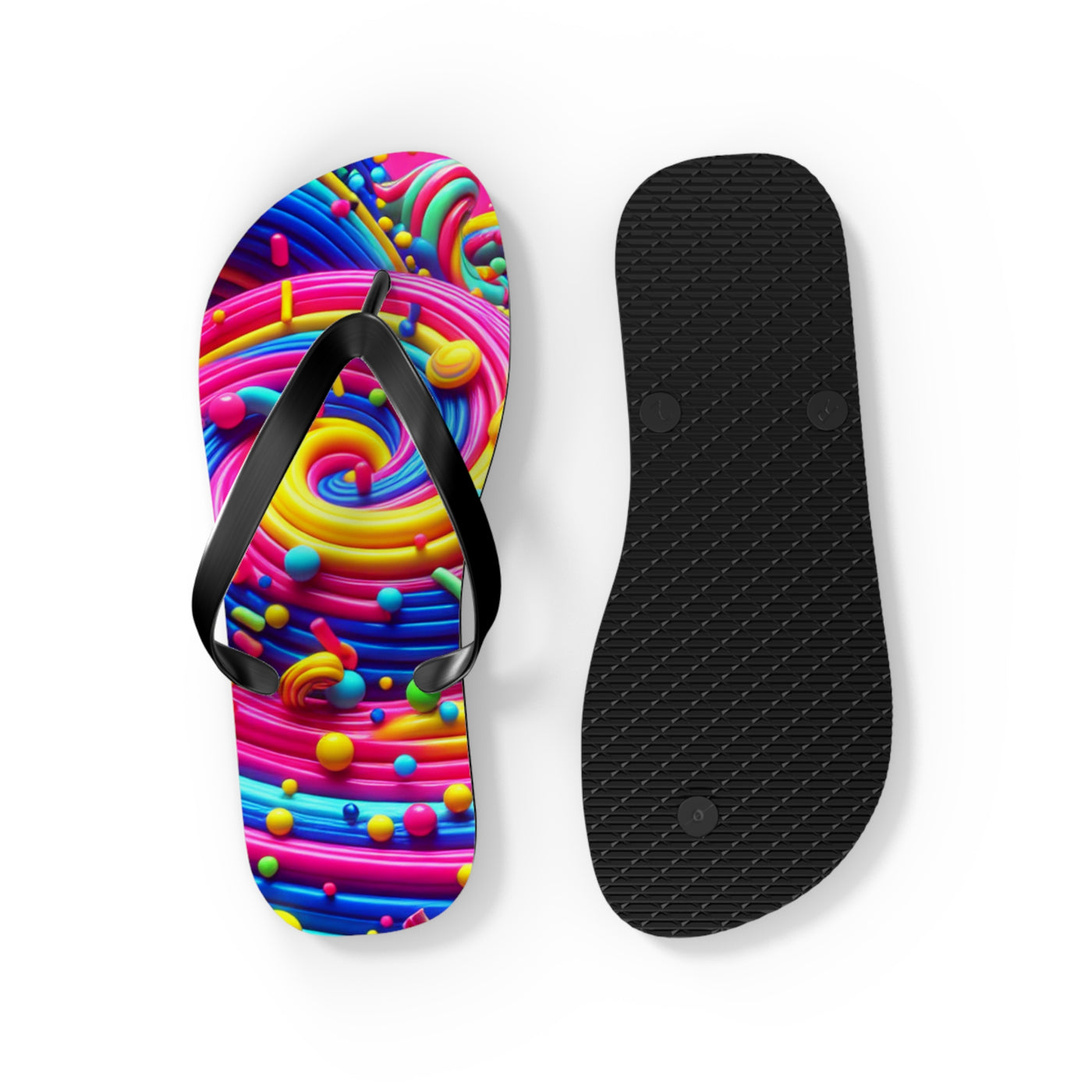 Flip Flops: Vibrant Color Sprinkle Design