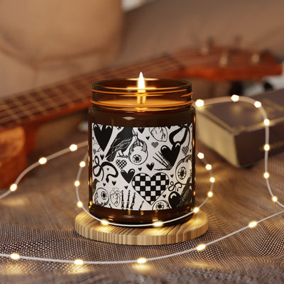 Jar Candle: Black Hearts | Inky Funk Design