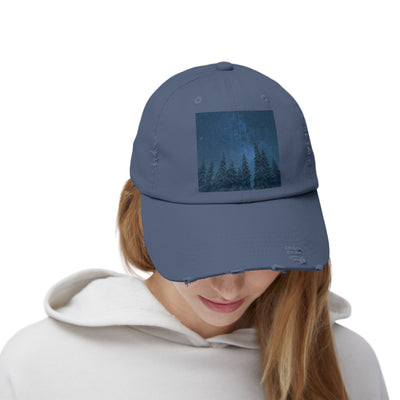 Cap: Night Sky Forest Design | Distressed
