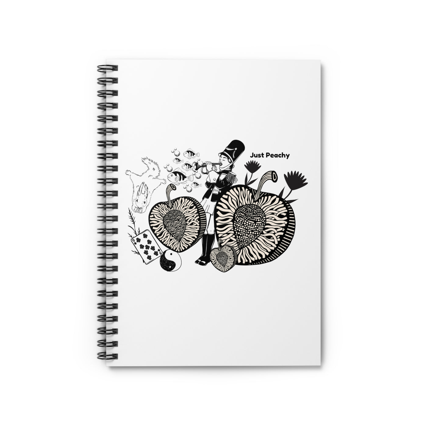 Notebook: Just Peachy Design | Spiral Style