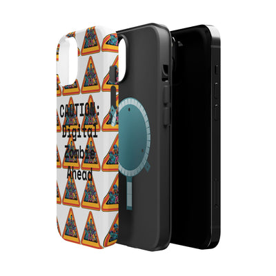Phone Case: Caution: Digital Zombie Ahead Phone Case | Quirky Smartphone Protection, Unique Gift, Trendy Accessory, Fun Design, Geeky Style