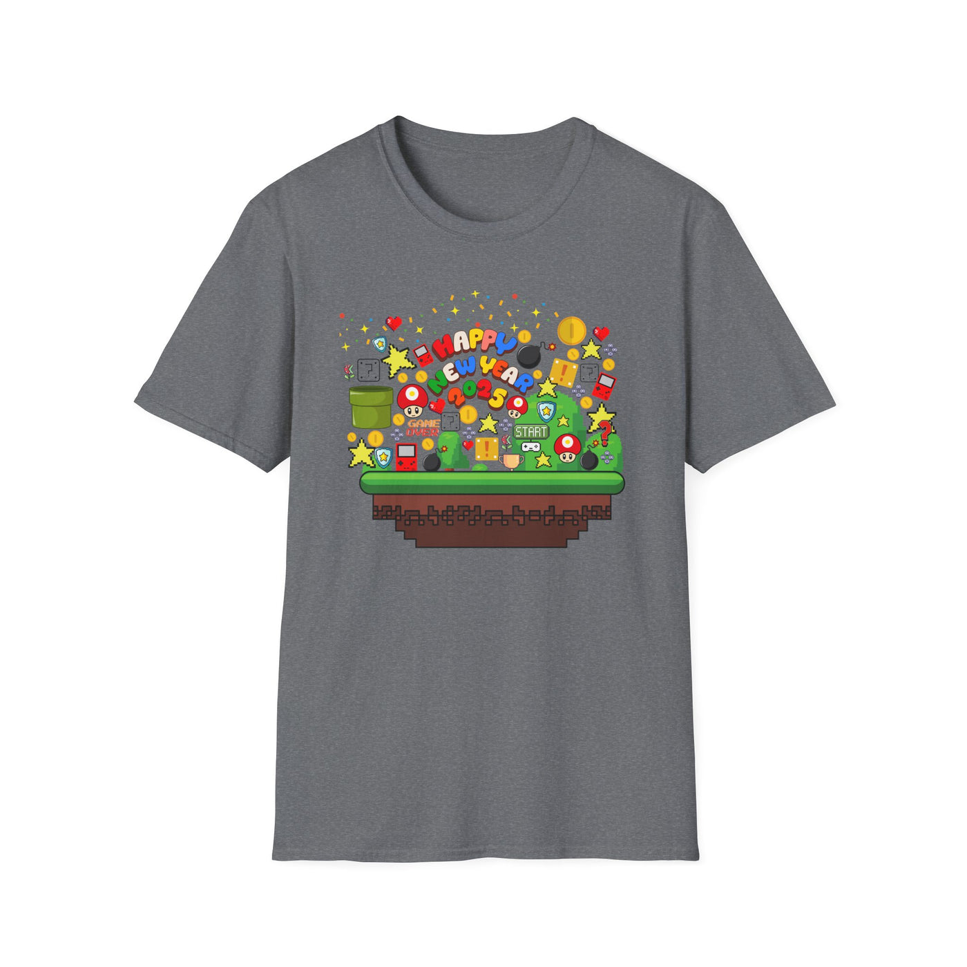 T-Shirt: Happy New Year Gamer Design | Retro
