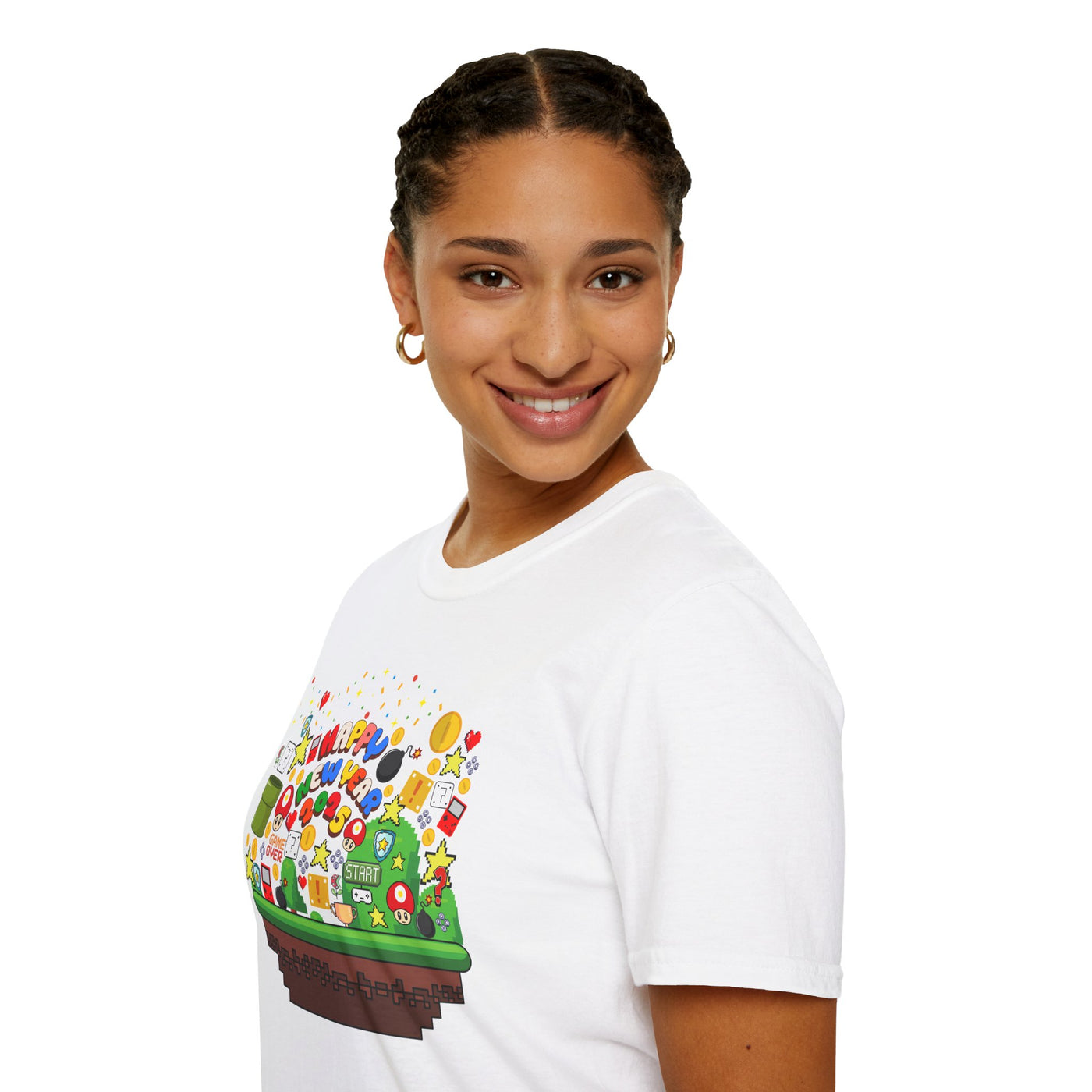 T-Shirt: Happy New Year Gamer Design | Retro