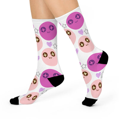 Crew Socks: Cutesy Heart Design
