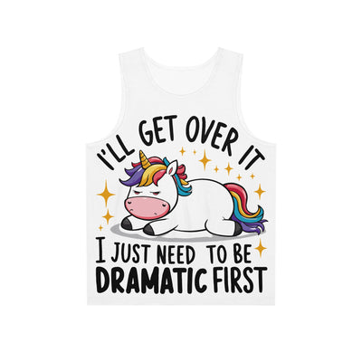 Dramatic Unicorn Men's Tank Top - Funny Graphic Tee for Casual Wear