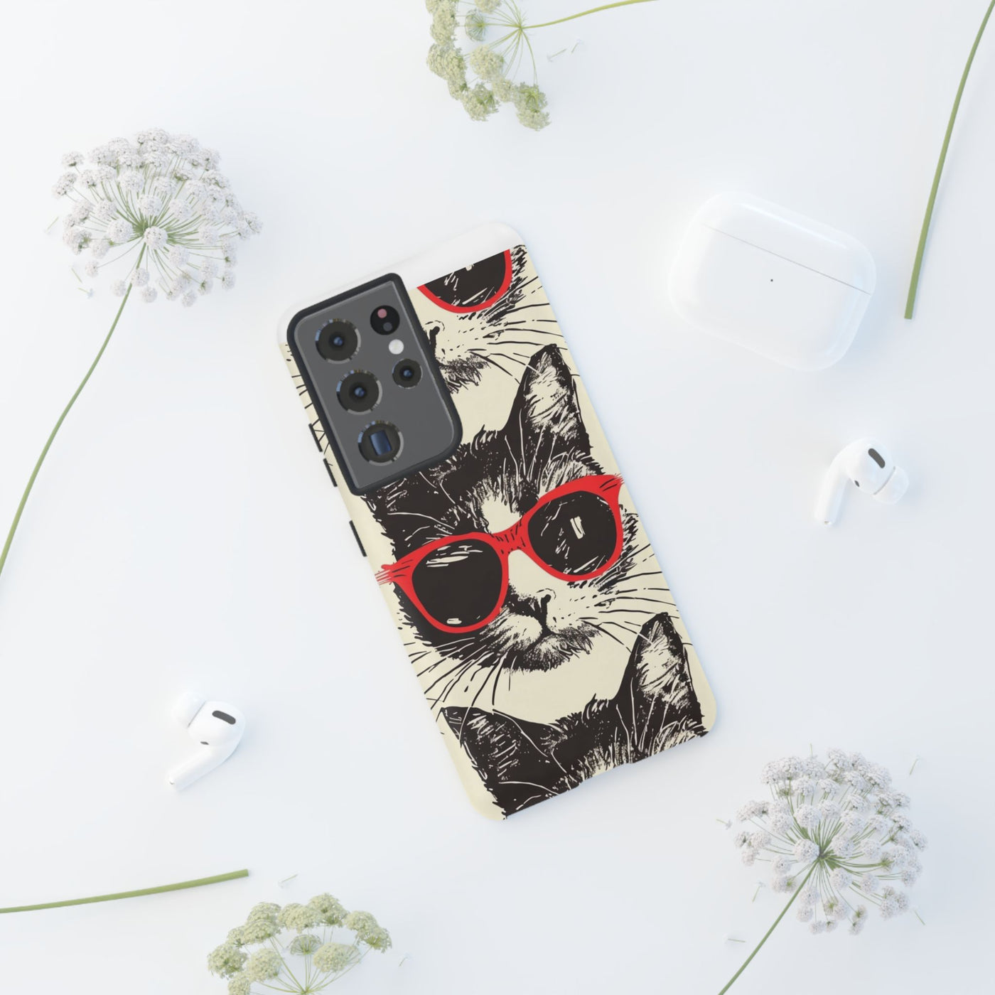 Phone Case: Sassy Cat Phone Case, Cute Cat Lovers Gift, Pet Lover Accessory, Fun Cat Phone Cover, Stylish Gadget Protection