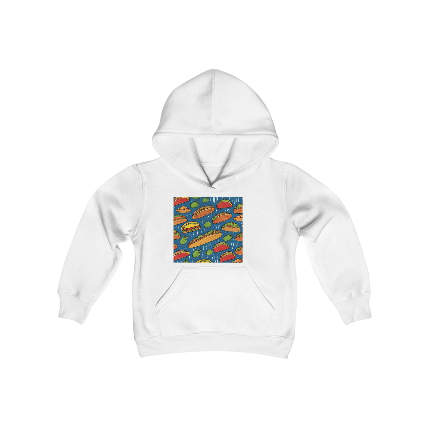 Funny Taco Youth Hoodie Sweatshirt - It's Raining Tacos