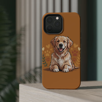 Dog Lover Magnetic Phone Case, Cute Pet Cases for iPhone, Dog-themed Phone Covers, Golden Retriever Case, Gifts for Dog Owners