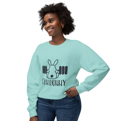 Sweatshirt: Gym Bunny Unisex Lightweight Crewneck Sweatshirt - Perfect for Fitness Enthusiasts