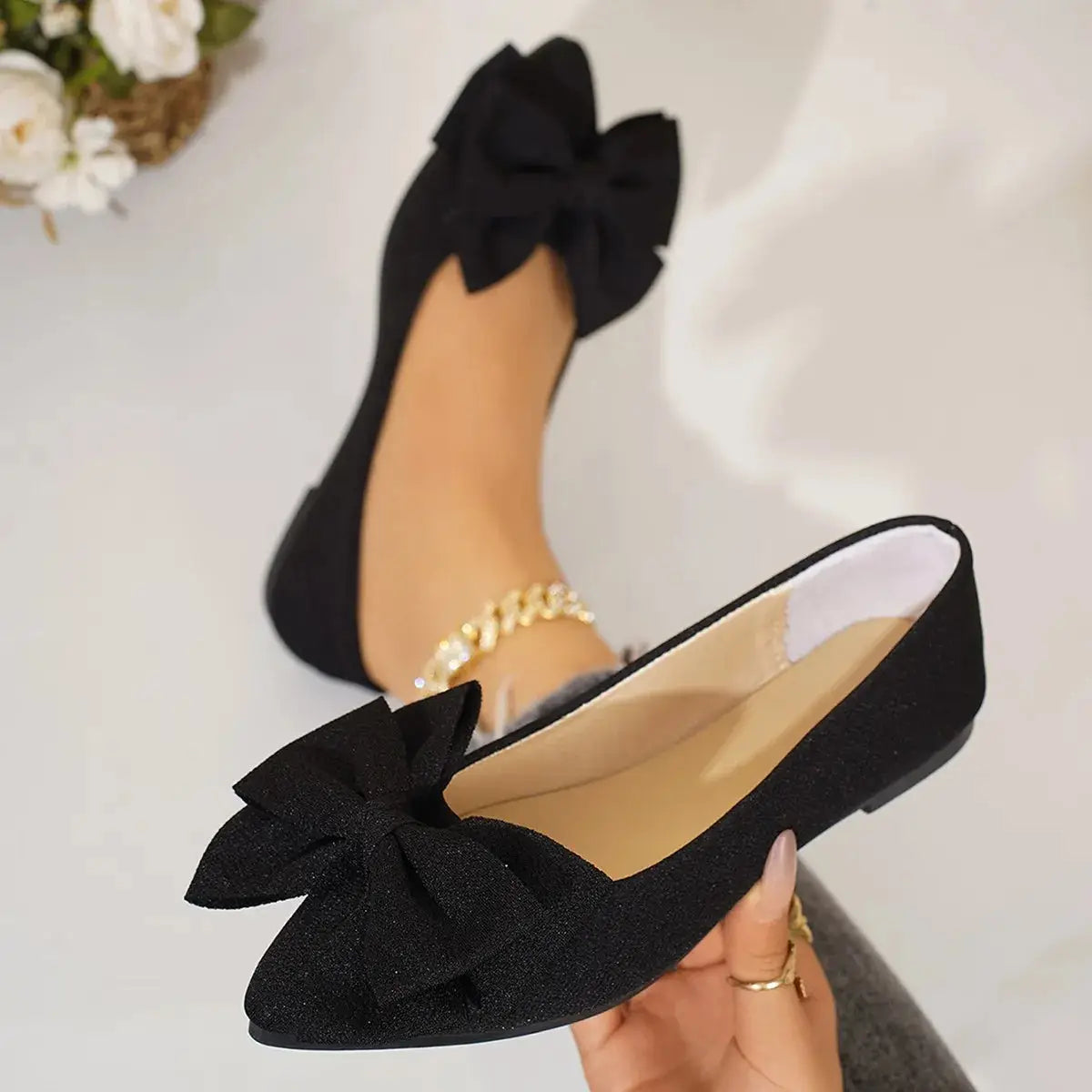 Women's slip-on bow flats

Women's pointed toe slip-ons

Stylish bow flats

Slip-on pointed toe flats

Pointed ballet flats

Point toe loafers with bow

Point toe bow shoes

Ladies bow flats

Gift for Her

Flat bow slip-on shoes

Feminine flat shoesPointed slip-ons for work

Elegant flats with bow

Dressy flat shoes for women

Cute pointy toe shoes

Comfy pointed bow flats

Chic pointed toe flats

Casual point toe shoes

Bow Point Toe Flats Slip-Ons

Bow detail flat shoes

Bow accent women's shoes