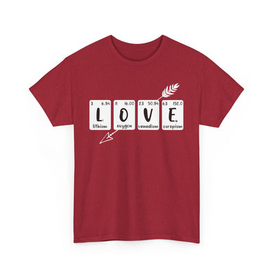 Unisex Heavy Cotton Tee - Love Elements Chemistry Shirt