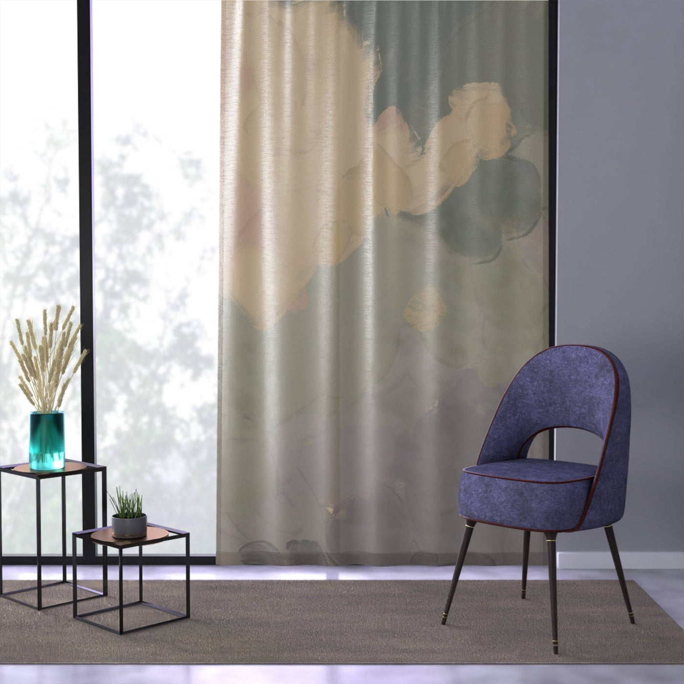 Window Curtain: Artsy Neutrals