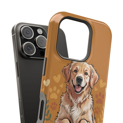 Dog Lover Magnetic Phone Case, Cute Pet Cases for iPhone, Dog-themed Phone Covers, Golden Retriever Case, Gifts for Dog Owners