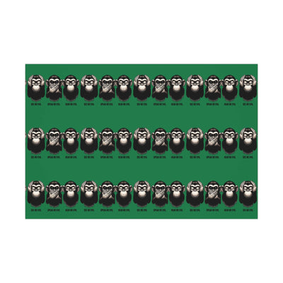 Artessorize No Evil Trio of Monkeys Wrapping Paper – Satin or Matte Finish