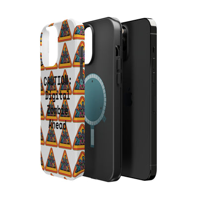 Phone Case: Caution: Digital Zombie Ahead Phone Case | Quirky Smartphone Protection, Unique Gift, Trendy Accessory, Fun Design, Geeky Style